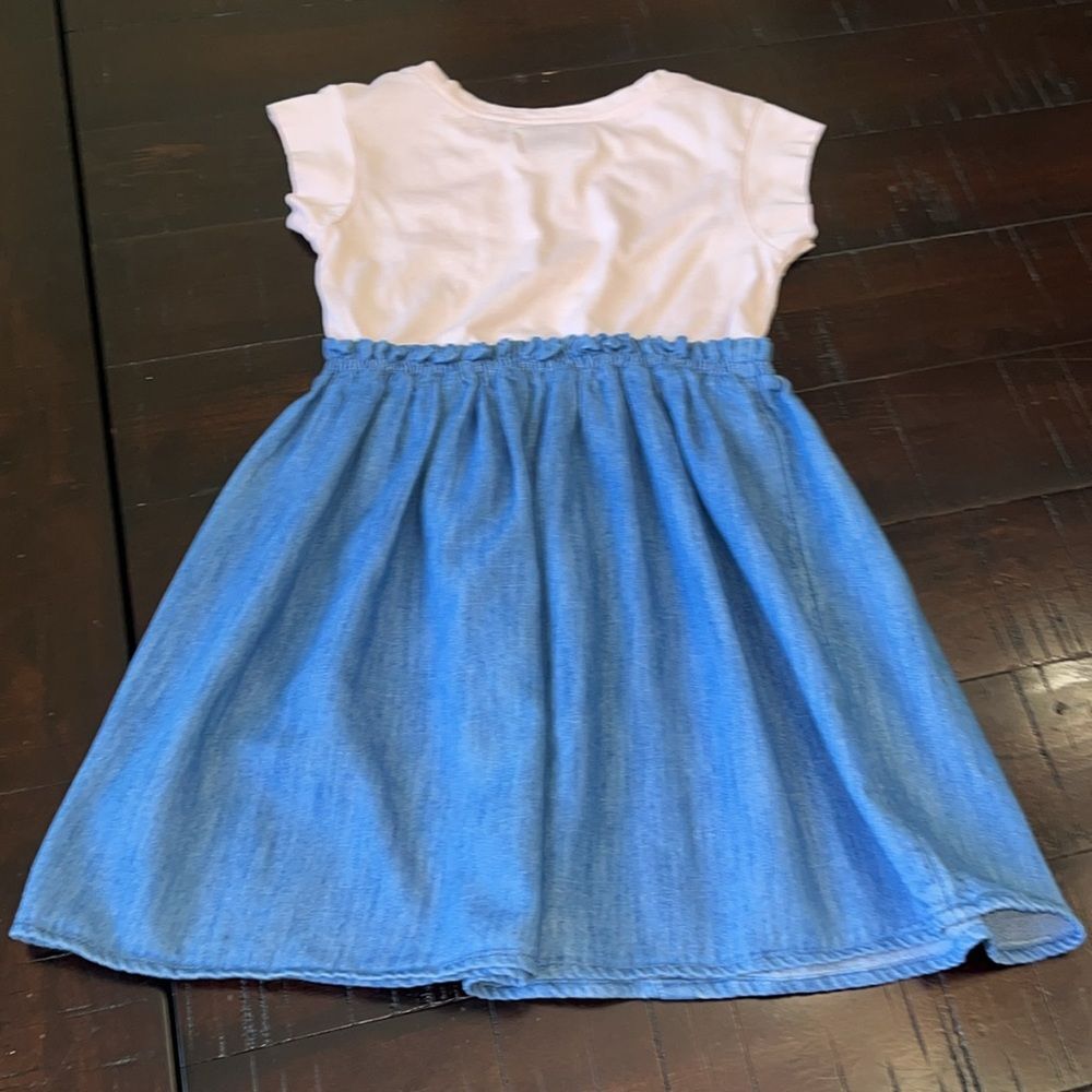 Girl 5T, 5 dress bundle, 4th of July denim floral - Picture 10 of 13